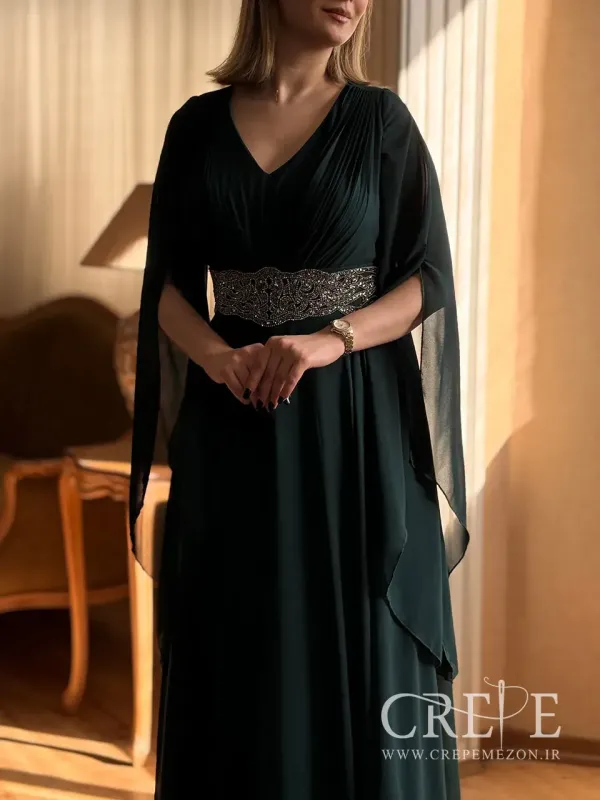 ماکسی سایزبزرگ کمرنگینی شنلدار