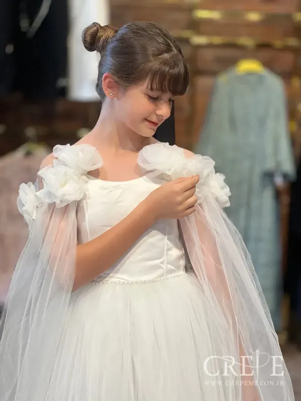 پیراهن پرنسسی سفید برفی