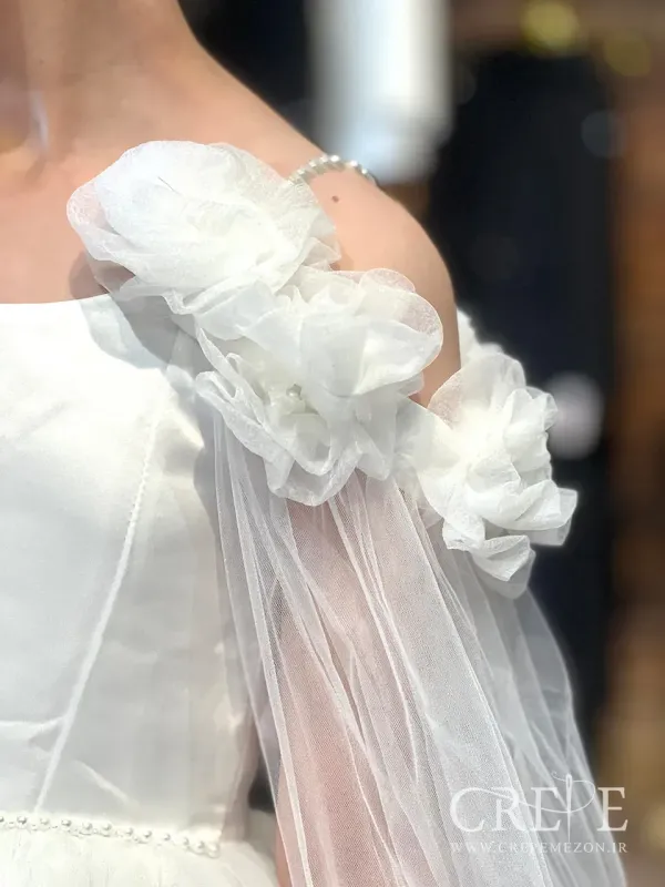 پیراهن پرنسسی سفید برفی