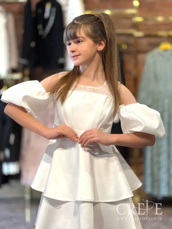 پیراهن ساتن پیله دار 