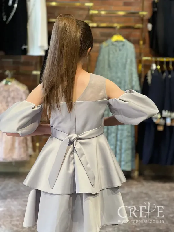 پیراهن ساتن پیله دار 