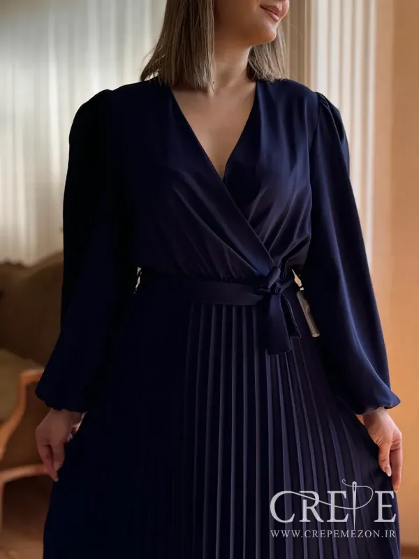 پیراهن میدی دامن پلیسه الیزه