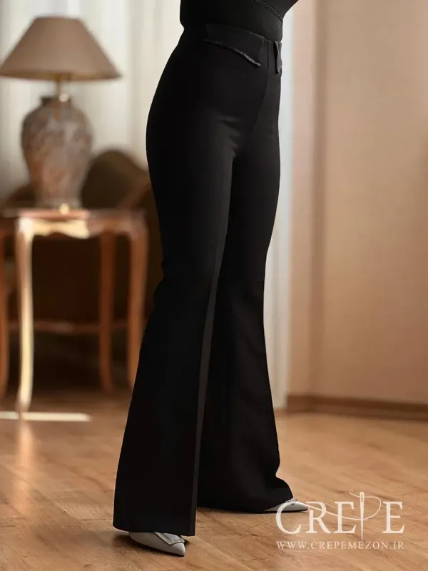 شلوار کرپ دمپا اسپانیش پاپیونی قد 112