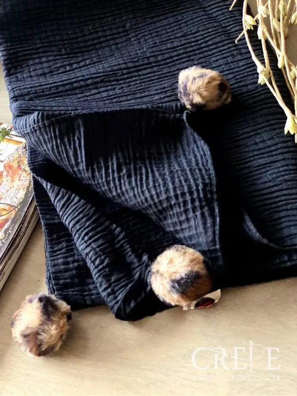 شال منگوله پلنگی 