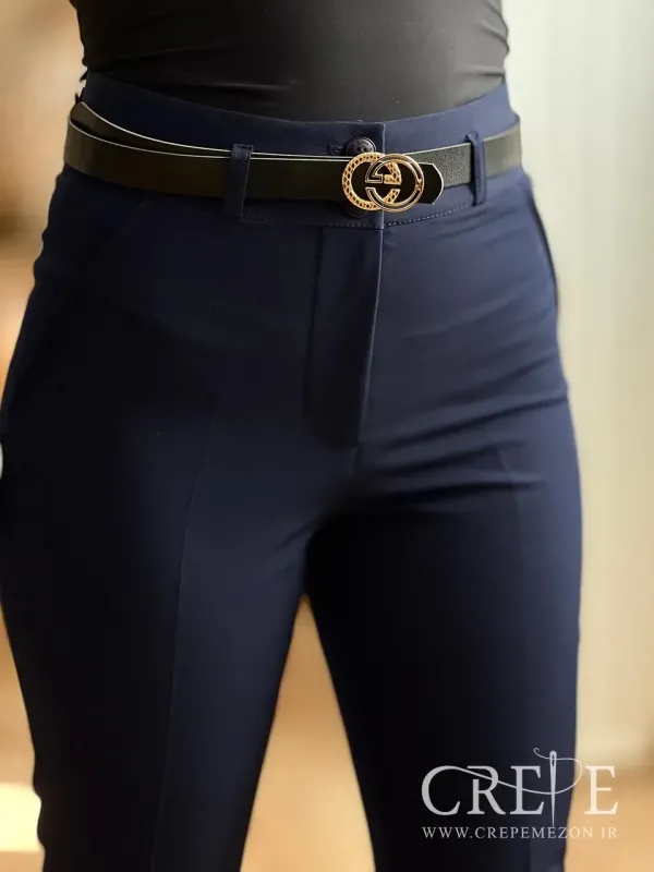 شلوار کرپ دوبل دمپا چاکدار