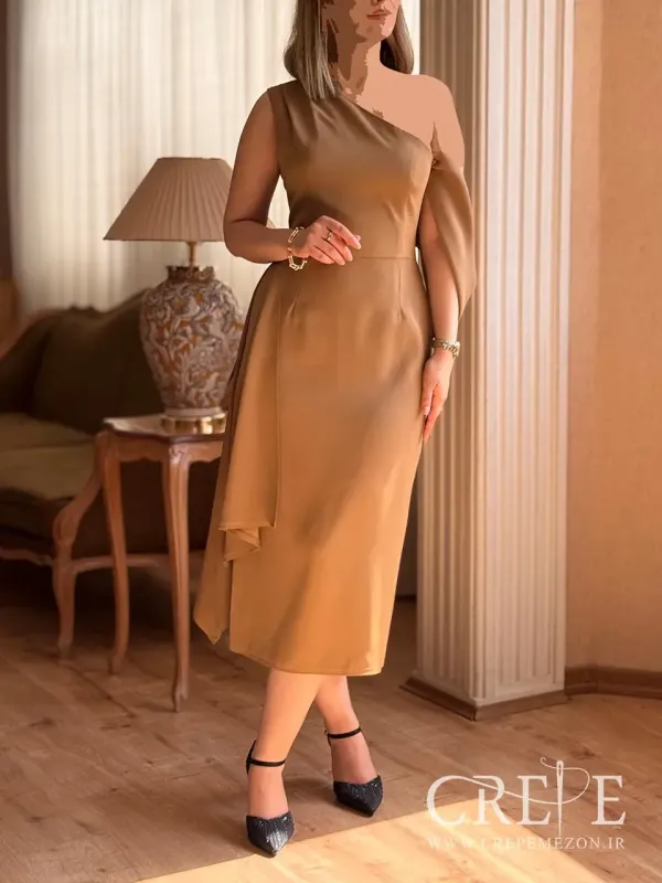 پیراهن کوتاه  یقه رومی