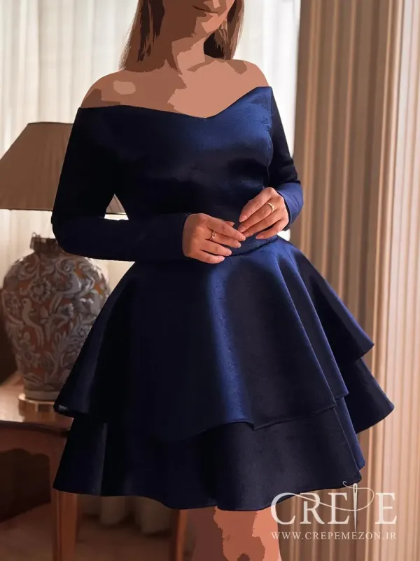 پیراهن عروسکی ساندویچی مخمل