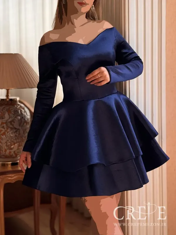 پیراهن عروسکی ساندویچی مخمل