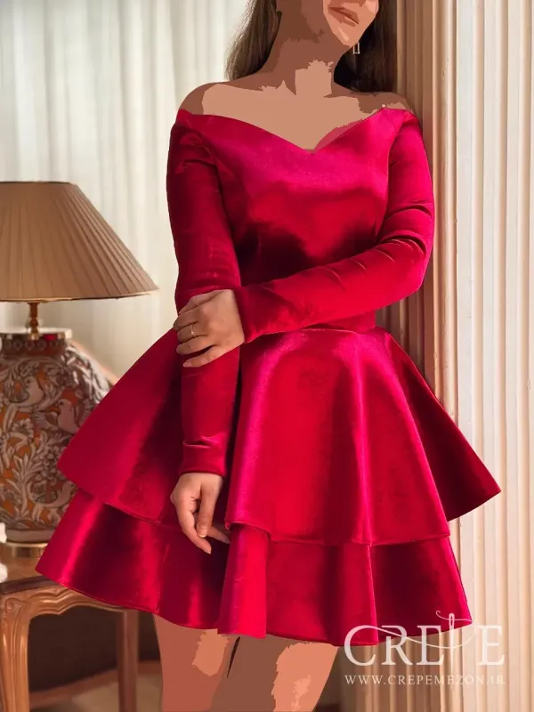 پیراهن عروسکی ساندویچی مخمل