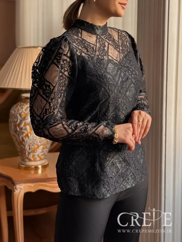 شومیز گیپور آستر دار