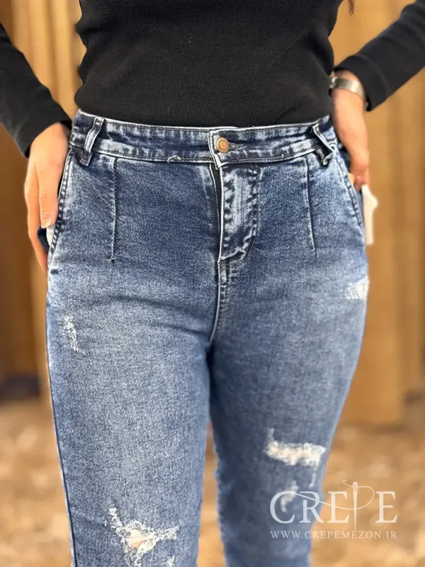 شلوار مام استایل کمر کش قد 85