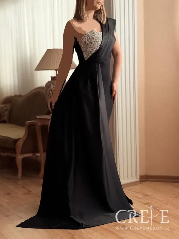 ماکسی یکطرفه نگین دار