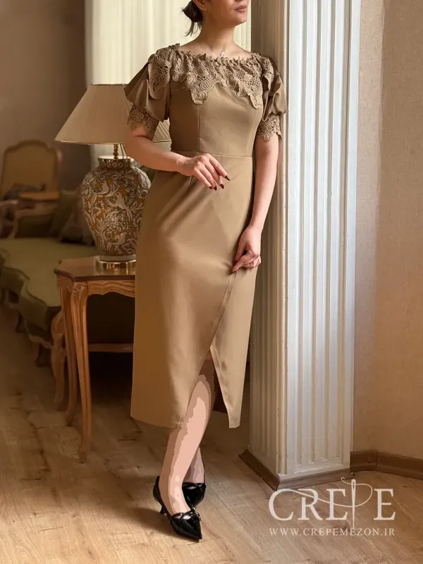 پیراهن کرپ و گیپور بارسکی