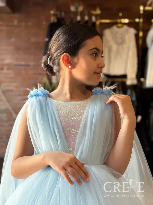 پیراهن تور بالاتنه پولکی