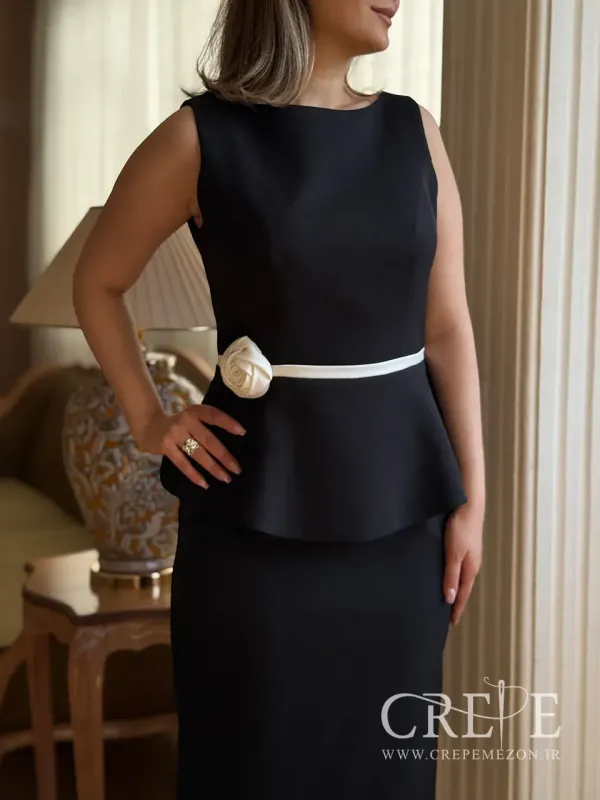 پیراهن میدی تک گل