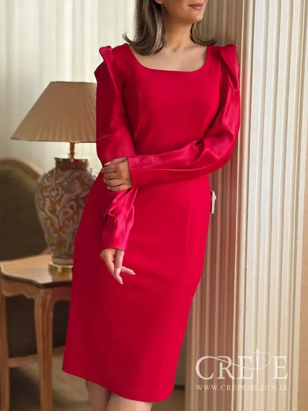 پیراهن دالقیچ آستین ساتن