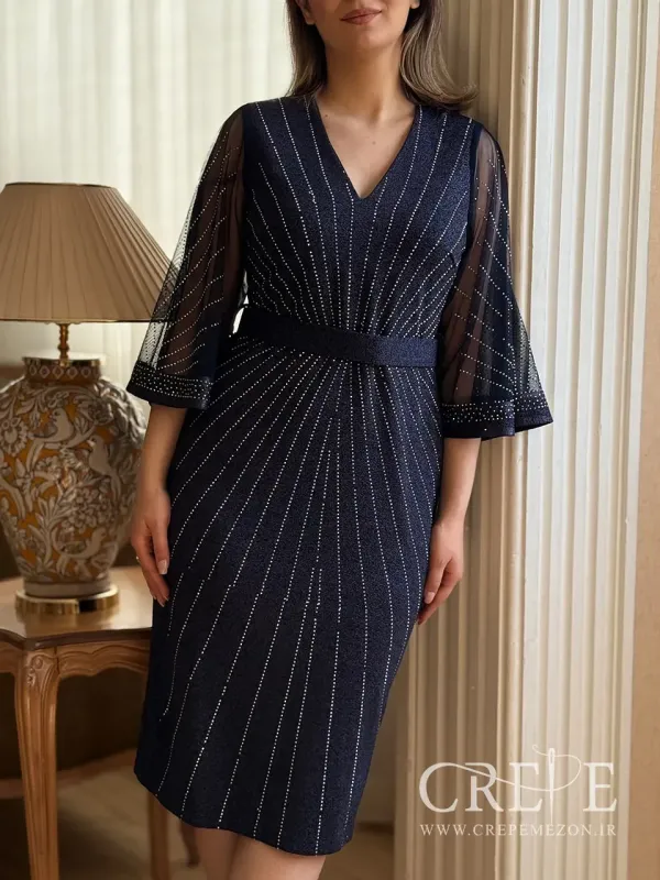 پیراهن کمردار لمه خورشیدی