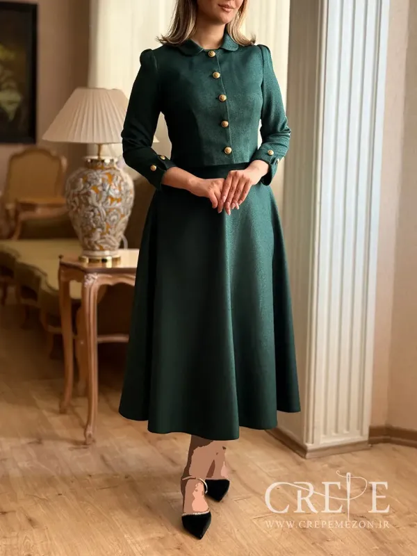 ست کت و دامن کتان لمه شیرین