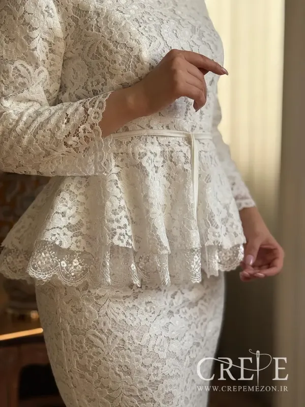 بلوز دامن مخمل گیپور