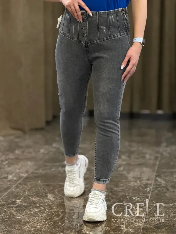 جین جذب کمر گنی سایز بزرگ قد 90