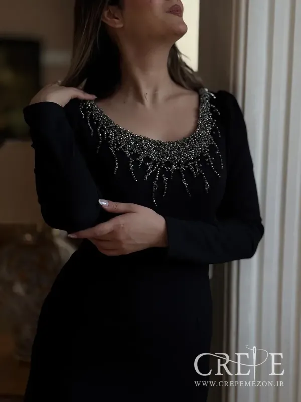 ماکسی مجلسی یقه سنگدوزی 