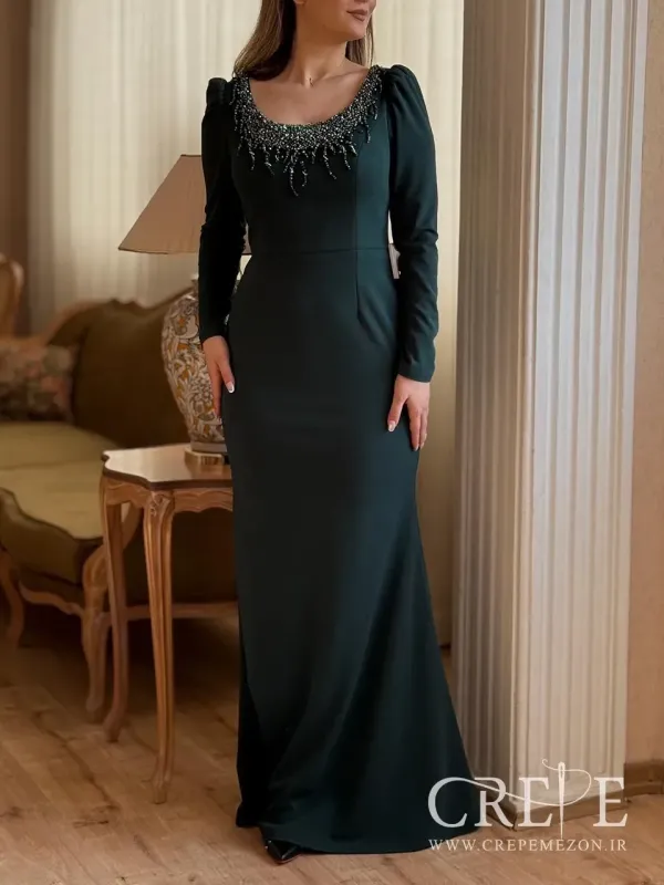 ماکسی مجلسی یقه سنگدوزی 