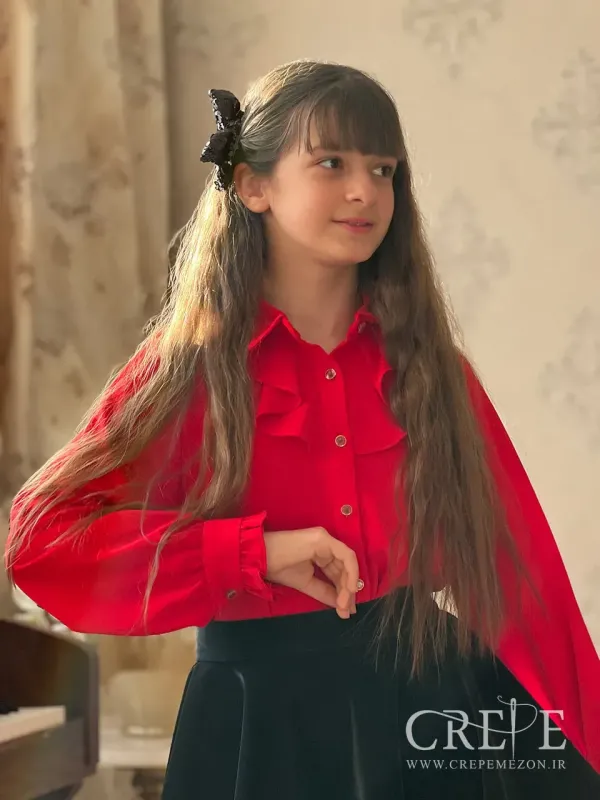 شومیز یقه حلزونی نوجوان