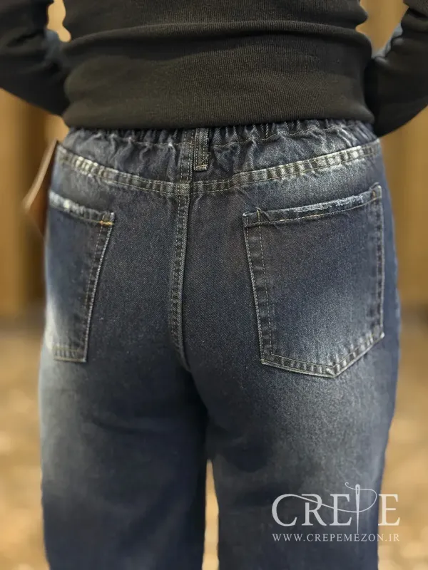 جین نیم بگ کمرکش قد 110