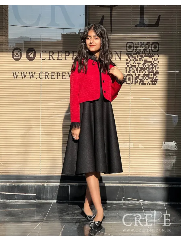 ست کت وسارافان ژاکارد شهرزاد