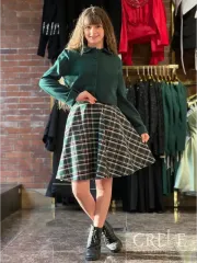 ست کت ودامن خاتون تینیجری سبز کرم