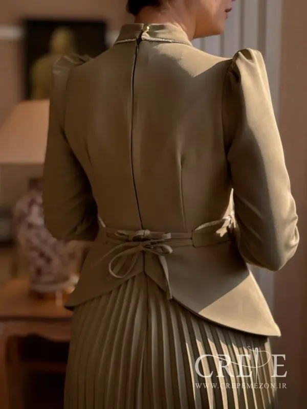 پیراهن میدی بالاتنه نواردوزی