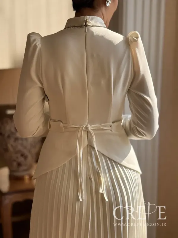 پیراهن میدی بالاتنه نواردوزی