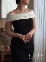 ماکسی یقه قایقی کمربندی 