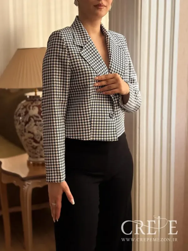 کت کراپ چهارخانه کرپ