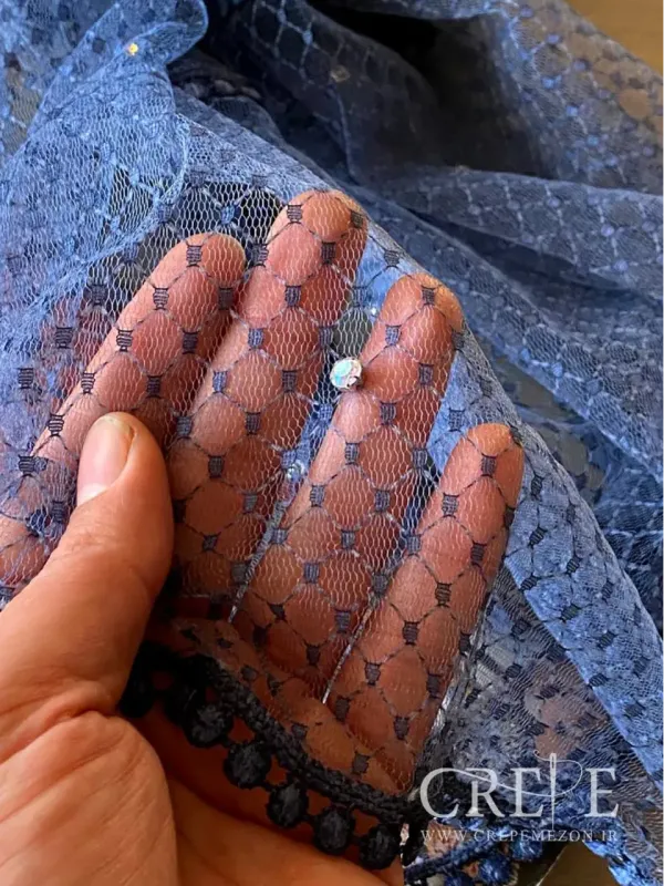 شال دانتل نگین دار