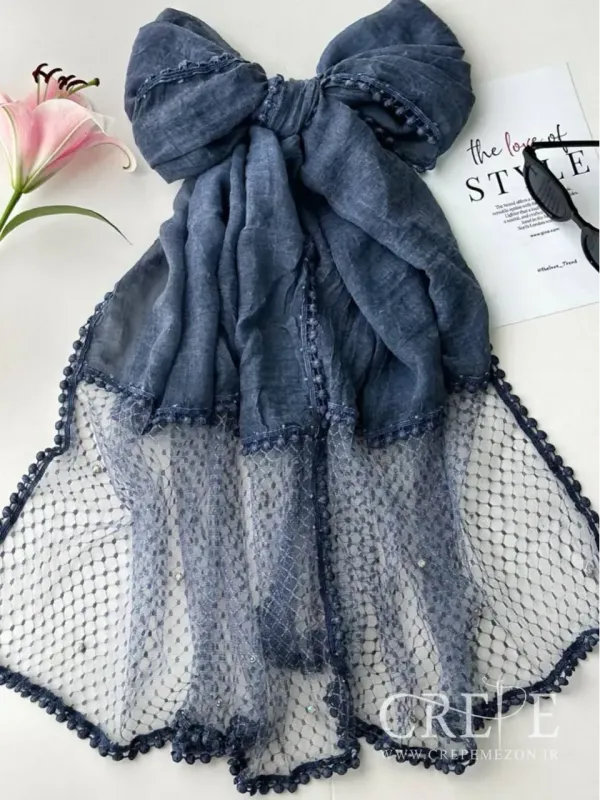 شال دانتل نگین دار