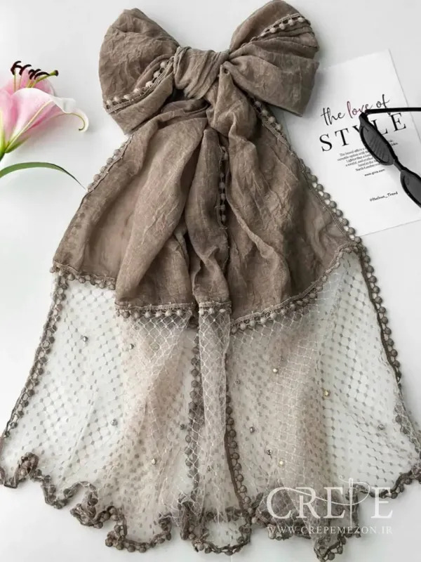 شال دانتل نگین دار