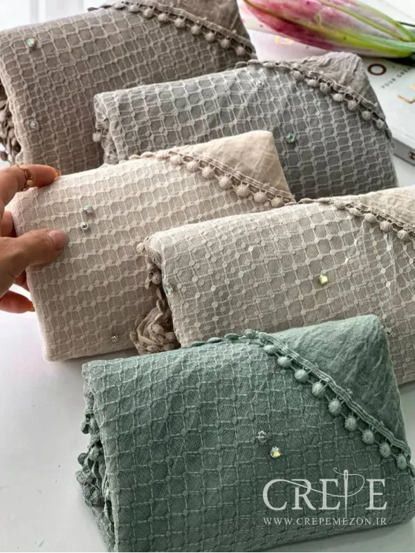 شال دانتل نگین دار