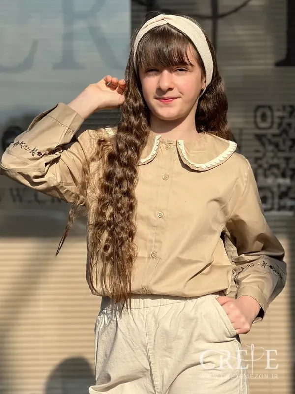 شومیز آستین گلدوزی 