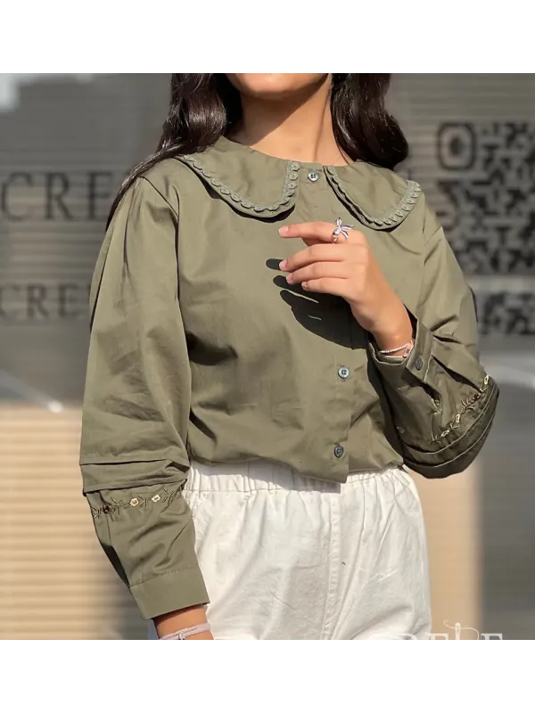 شومیز آستین گلدوزی 