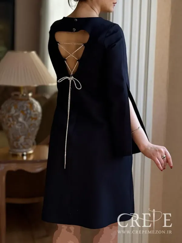 پیراهن استین چاکدار پشت بندی