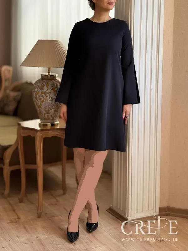 پیراهن آستین چاکدار پشت بندی