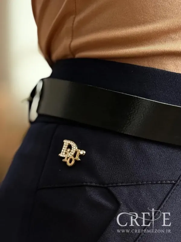 شلوار کلاسیک کمردار دمپا چاک قد 98