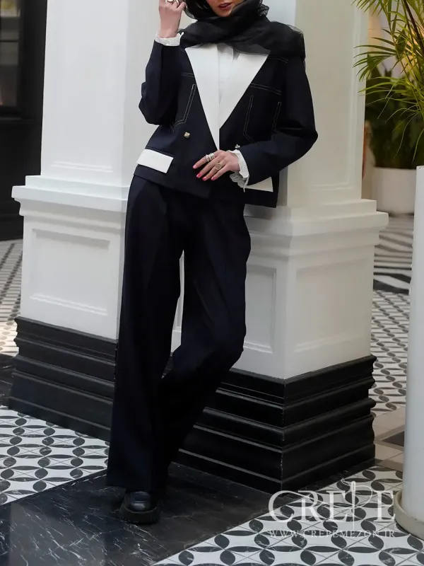 کت و شلوار دیپلمات آستین گیپور