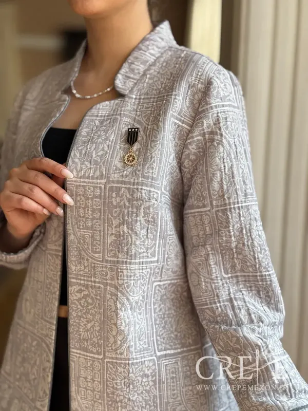 مانتو کتی ژاکارد ترک هیوان