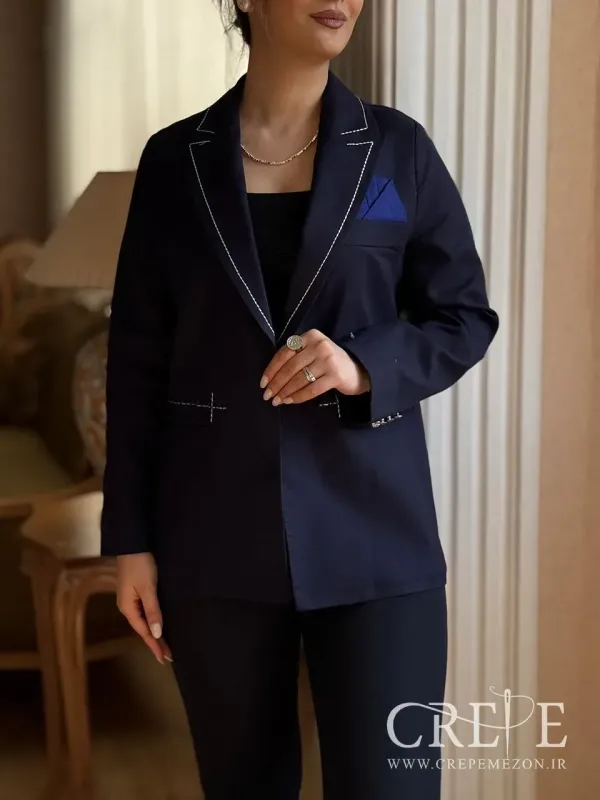 مانتو لینن پشت گلدوزی