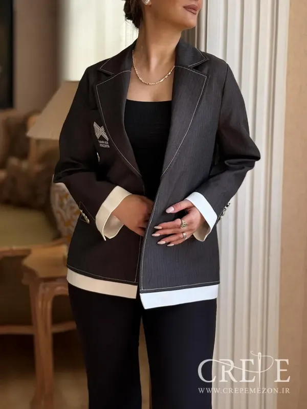 کت دیپلمات جیب پاپیون