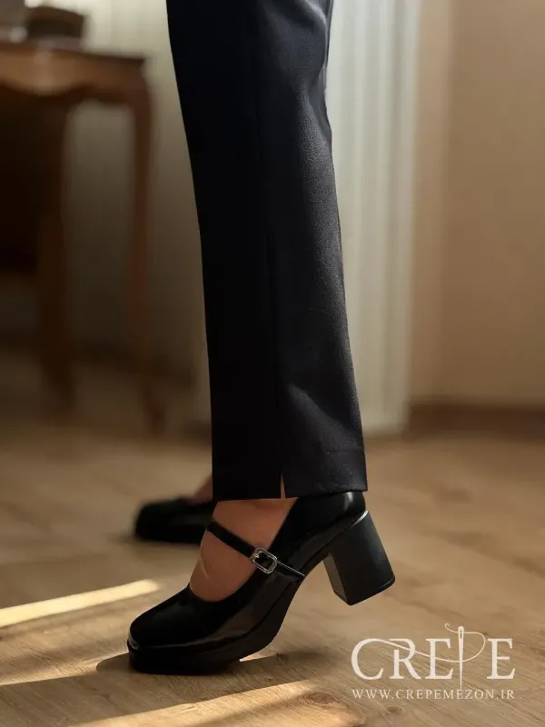 شلوار گاباردین دمپا چاکدار قد 98