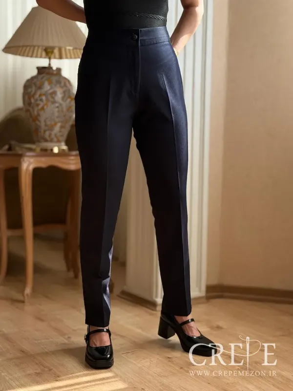 شلوار گاباردین دمپا چاکدار قد 98