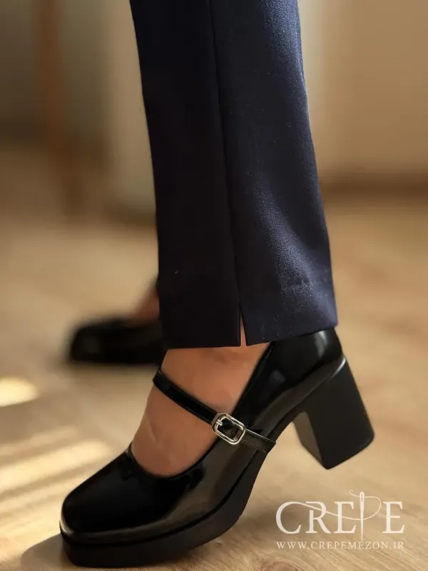 شلوار گاباردین دمپا چاکدار قد 98